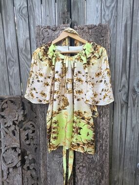 KAREN MILLEN X Rui Jiang Mirrored Tulipa Print Woven Satin Mini Dress